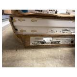 Insulated White Garage Door with Windows, 100x700, Set of 2 Sections