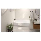 ALOHA Porcelain Enameled Steel Bathtub 60in x 30in x 14-1/4in