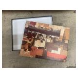 Lot of Decorative Abstract Art Print Storage Boxes with Lids