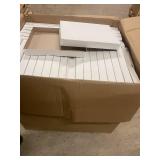Bulk Lot of White Shallow Cardboard Boxes