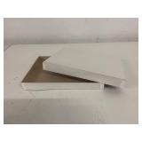 Bulk Lot of White Shallow Cardboard Boxes