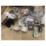 Assorted Plumbing, Lighting, and Bathroom Hardware Parts Lot