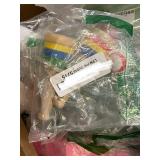 Household and Kitchen Gadget Lot Including Baby Closet Dividers, Mixer Attachment Holder, Grinders