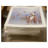 Approximately 500 Wildlife Art Prints Hazy Ascent Ducks