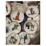 Collection of 400+ 3â Norman Rockwell Collector Plates with Original Packaging