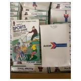 Collection of Pocket Trivia Card Games Including Sports and Amtrak Editions