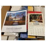 Pallet of Vintage Advertising and Art Calendars Assorted Years