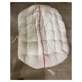 White Tufted Mattress Pad 60x47 Inch with Ties
