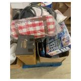 Pallet Lot Mixed Household Items Including Holiday Decor, Kitchenware, Tools, and More