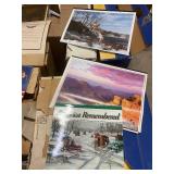 Large Collection of Vintage Calendars on Pallet