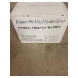 Case of Disposable Vinyl Exam Gloves, Powder Free, Latex Free - 1000ct