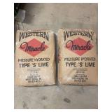 Lot of 2 Western Miracle Pressure Hydrated Type S Lime Bags