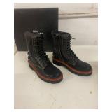 Coach Moto Hiker Boot Box Calf Black Women