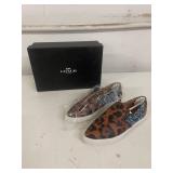 Coach Wild Beast Nappa Slip-On Sneakers, Size 5M, Brown/Mist with Box