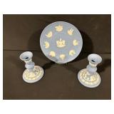 Wedgwood London Landmarks Plate - 2x Candlesticks