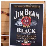 Metal Jim Beam Sign 12.5 x 16 inches (flat)