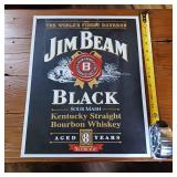 Metal Jim Beam Sign 12.5 x 16 inches (flat)