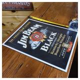 Metal Jim Beam Sign 12.5 x 16 inches (flat)