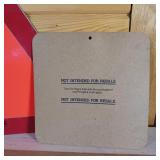 Metal reflective triangle sign (16 inches) (heavy duty) and Cardboard Danger No Entry Sign