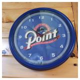 Neon Point Beer clock (corrosion on battery) untested 15 inches wide
