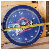 Neon Point Beer clock (corrosion on battery) untested 15 inches wide
