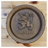Löwenbräu Barrel End Wall hanging Sign - plastic