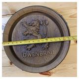 Löwenbräu Barrel End Wall hanging Sign - plastic