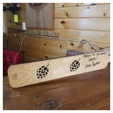 Nice Wood, Faux boat oar Stevens point brewery, laser engraved sign with hops cut in the paddle  Made in USA  Great Quality Finished wood
