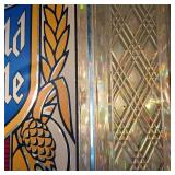 Heileman Old Style Lighted sign  Works  Crystal cut glass illuminated Bar Display (plastic)
