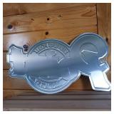 Stevens point brewery flat metal sign, signed.