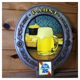 Pabst Blue Ribbon corded plastic advertising light  oval transparency