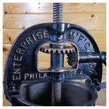 Amazing 8 Quart Press - #35 Enterprise Mfg. Co  USA Made Antique that works.  Two different press plates, plus sieve plate for multiple use.  Great Condition