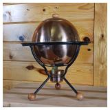 Vintage Copper Wine Mulled Spice Dispenser with Brass spigot and wooden feet