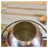 Vintage Copper Wine Mulled Spice Dispenser with Brass spigot and wooden feet