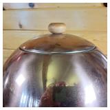 Vintage Copper Wine Mulled Spice Dispenser with Brass spigot and wooden feet