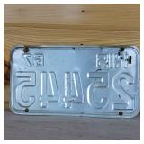 1967 Wisconsin embossed plate