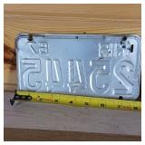 1967 Wisconsin embossed plate