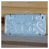 1970 Wisconsin 8 inch license plate with raised letters