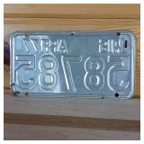 1977 Wisconsin April  License Plate  raised letters  8 inches