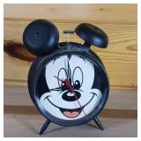 Mickey Mouse Modern Alarm Clock that works  Wind up, no batteries needed. Sunbeam Model