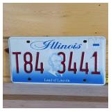 Illinois embossed plate -full size license plate - Land of Lincoln
