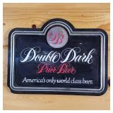 Double Dark Beer  World Class  Plastic Sign