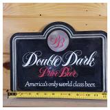 Double Dark Beer  World Class  Plastic Sign