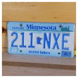 2003 Embossed Minnesota License Plate