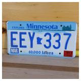 2001 Embossed Minnesota License Plate