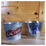 Two Ice Buckets  PBR and Lacrosse Lager