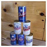 6 Pyramid of Point Cans  all cans have flip tab intact for collectibility
