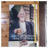 NIB sealed Poster on a wood board with Point Man  finding the right taste was hard, choosing the name was easy!