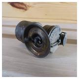 Antique 1800s Red Comet Grenade Fire Extinguisher - Hanging Spring Loaded - From Skating Rink in Southern Illinois  also include hat lantern (auto-lite) patented universal Lamp Co. Made in USA