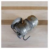 Antique 1800s Red Comet Grenade Fire Extinguisher - Hanging Spring Loaded - From Skating Rink in Southern Illinois  also include hat lantern (auto-lite) patented universal Lamp Co. Made in USA